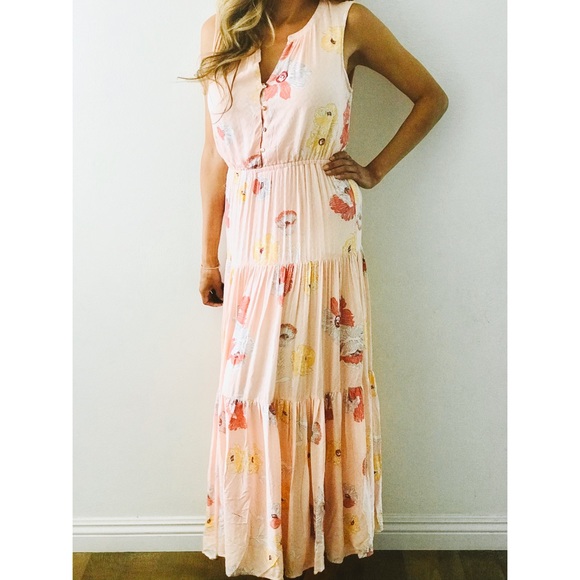 SOLD NWT Daniel Rainn Pink floral maxi dress size M - Picture 6 of 6